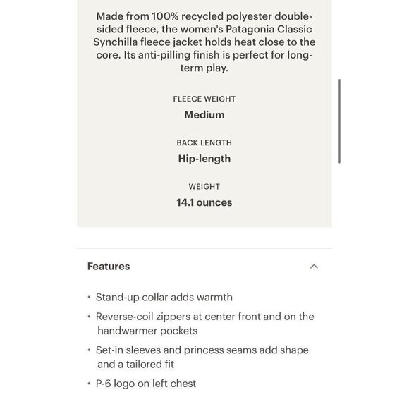 Patagonia Classic Synchilla full zip fleece jacket , Black, Size S F14 - Picture 4 of 12